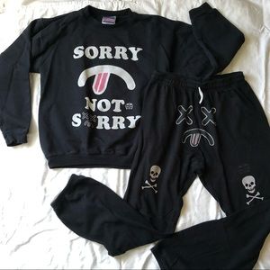 Matching printed sweatsuit